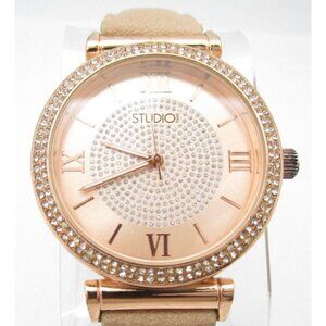 Women Studio Time Quartz WR Analog 39mm Dial Round Watch (G772) "New Battery"